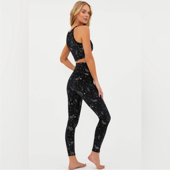 Beach Riot S Velvet Piper Shooting Stars Legging 0170 velour galaxy full length - Picture 2 of 11